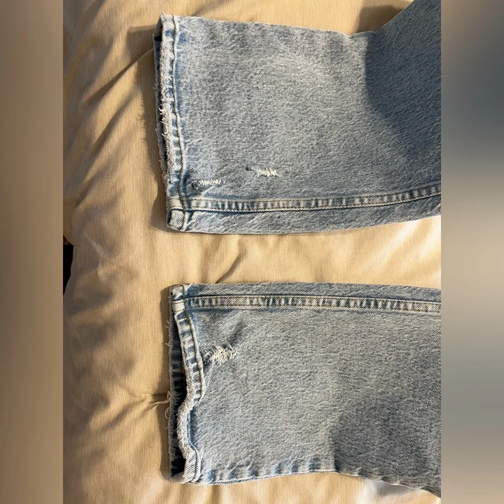 Abercrombie & Fitch High Rise Jeans - Dark Blue & Light Blue - Picture 8 of 10